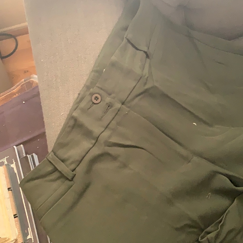 Dress Barn olive green slacks